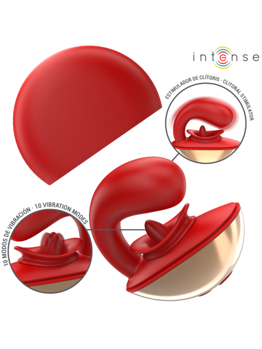 INTENSE - MARIAH VIBRATOR & STIMULATOR IN U-FORM 10 VIBRATIONEN ROT