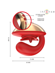 INTENSE - MARIAH VIBRATOR & STIMULATOR IN U-FORM 10 VIBRATIONEN ROT