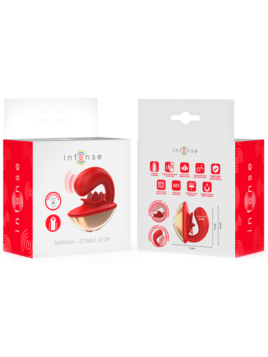 INTENSE - MARIAH VIBRATOR & STIMULATOR IN U-FORM 10 VIBRATIONEN ROT