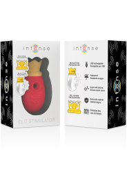INTENSE - CLITORIS STIMULATOR 10 SUCTION AND LICKING MODES - RED