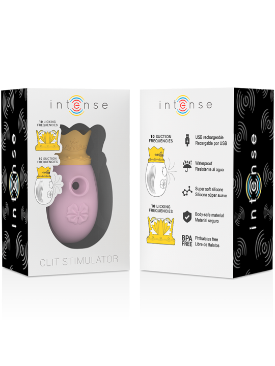INTENSE - STIMULATEUR DE CLITORIS 10 MODES D'ASPIRATION ET DE LÉCHAGE 