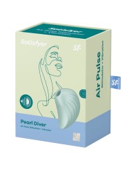 SATISFYER - ESTIMULADOR E VIBRADOR DE PULSO DE AR PEARL DIVER VERDE