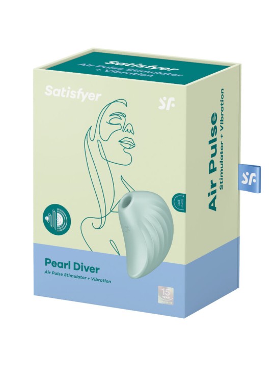 SATISFYER - PEARL DIVER AIR PULSE STIMULATOR & VIBRATOR GRÜN