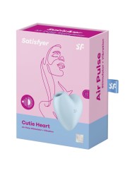 SATISFYER - CUTIE HEART STIMULATEUR ET VIBRATEUR DE PULSE D'AIR BLEU