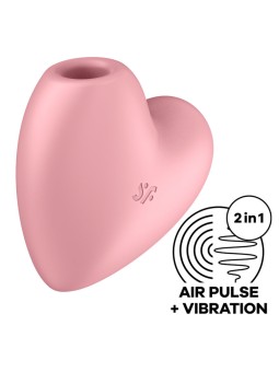 SATISFYER - CUTIE HEART ESTIMULADOR DE PULSO E VIBRADOR ROSA