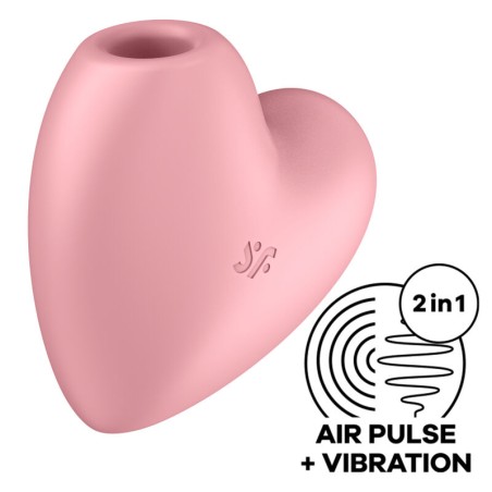 SATISFYER - SCHATTIGE HARTSTIMULATOR EN VIBRATOR ROZE