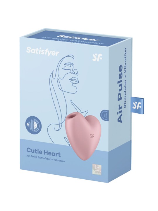 SATISFYER - SCHATTIGE HARTSTIMULATOR EN VIBRATOR ROZE