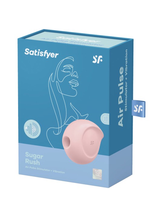 SATISFYER - SUGAR RUSH AIR PULSE STIMULATOR & VIBRATOR PINK