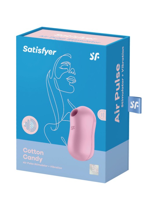 SATISFYER - COTTON CANDY AIR PULSE STIMULATOR & VIBRATOR LILA