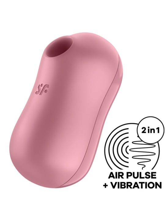 SATISFYER - COTTON CANDY AIR PULSE STIMULATOR & VIBRATOR PINK