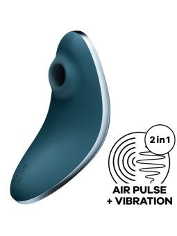 SATISFYER - VULVA LOVER 1 STIMULATEUR ET VIBRATEUR AIR PULSE BLEU