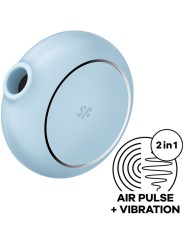 SATISFYER - PRO TO GO 3 DOUBLE AIR PULSE STIMULATOR & VIBRATOR BLUE
