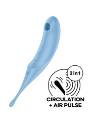 SATISFYER - TWIRLING PRO STIMULATOR EN VIBRATOR BLAUW