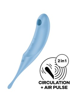 SATISFYER - TWIRLING PRO STIMULATOR EN VIBRATOR BLAUW