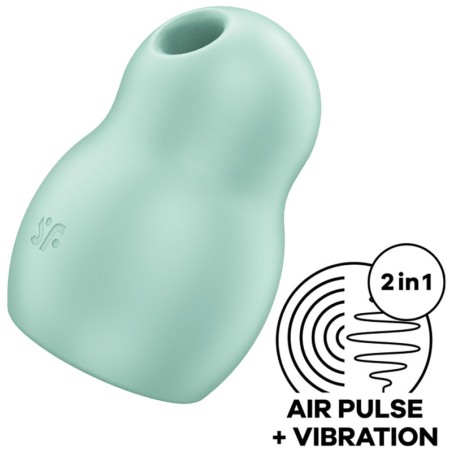 SATISFYER - PRO TO GO 1 DUBBELE STIMULATOR EN VIBRATOR GROEN