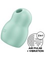 SATISFYER - STIMULATEUR ET VIBRATEUR DOUBLE AIR PULSE PRO TO GO 1 VERT