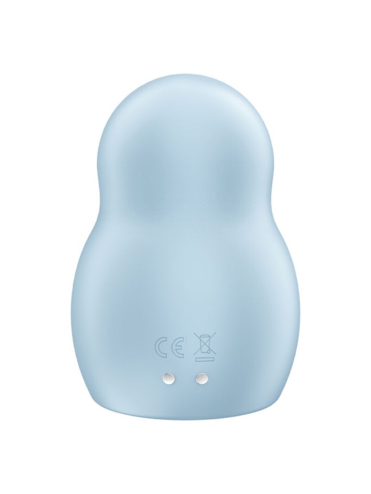 SATISFYER - STIMULATEUR ET VIBRATEUR DOUBLE AIR PULSE PRO TO GO 1 BLEU