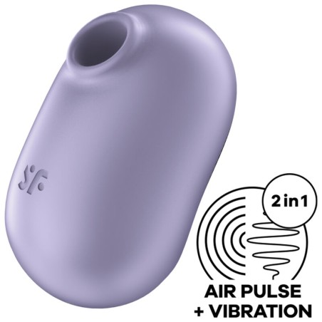 SATISFYER - STIMULATEUR ET VIBRATEUR DOUBLE AIR PULSE PRO TO GO 2 VIOL