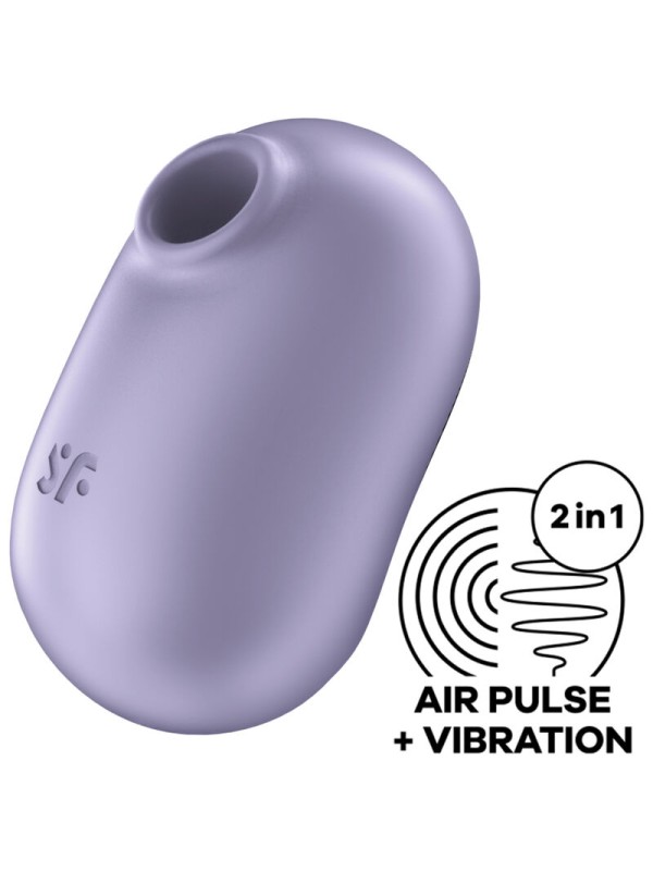 SATISFYER - PRO TO GO 2 DOPPELTER LUFTPULSSTIMULATOR & VIBRATOR VIOLET