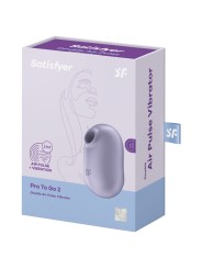 SATISFYER - PRO TO GO 2 DOPPELTER LUFTPULSSTIMULATOR & VIBRATOR VIOLET