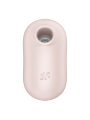 SATISFYER - STIMULATEUR ET VIBRATEUR DOUBLE AIR PULSE PRO TO GO 2 BEIG