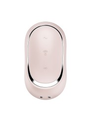 SATISFYER - STIMULATEUR ET VIBRATEUR DOUBLE AIR PULSE PRO TO GO 2 BEIG