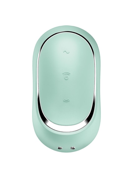 SATISFYER - STIMULATEUR ET VIBRATEUR DOUBLE AIR PULSE PRO TO GO 2 VERT