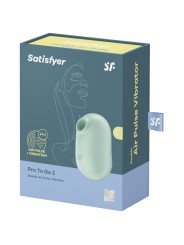 SATISFYER - PRO TO GO 2 DUBBELE STIMULATOR EN VIBRATOR GROEN