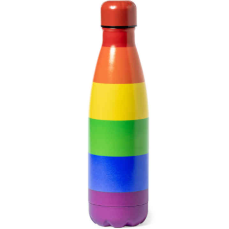 PRIDE - SCALDABAGNO METALLICO CON BANDIERA LGBT