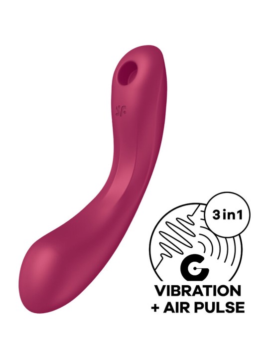 SATISFYER - CURVE TRINITY 1 AIR PULSE VIBRATION VERMELHO