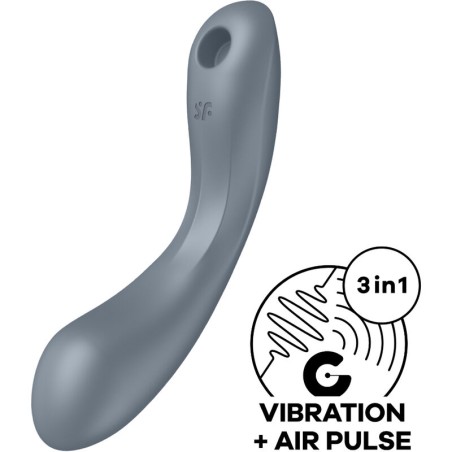 SATISFYER - CURVE TRINITY 1 AIR PULSE VIBRATIE GRIJS