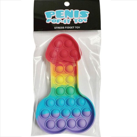 KHEPER GAMES - VEELKLEURIGE POP-IT PENIS ANTI-STRESS SPEELGOED