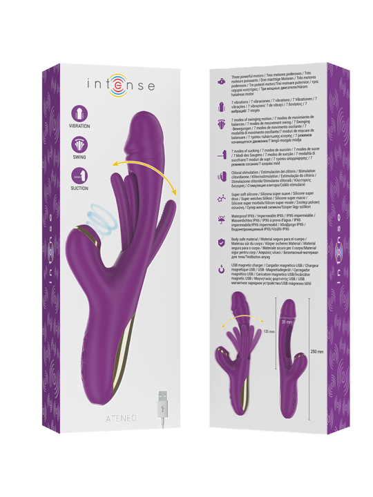 INTENSE - ATENEO VIBRATEUR MULTIFONCTION RECHARGEABLE 7 VIBRATIONS AVE