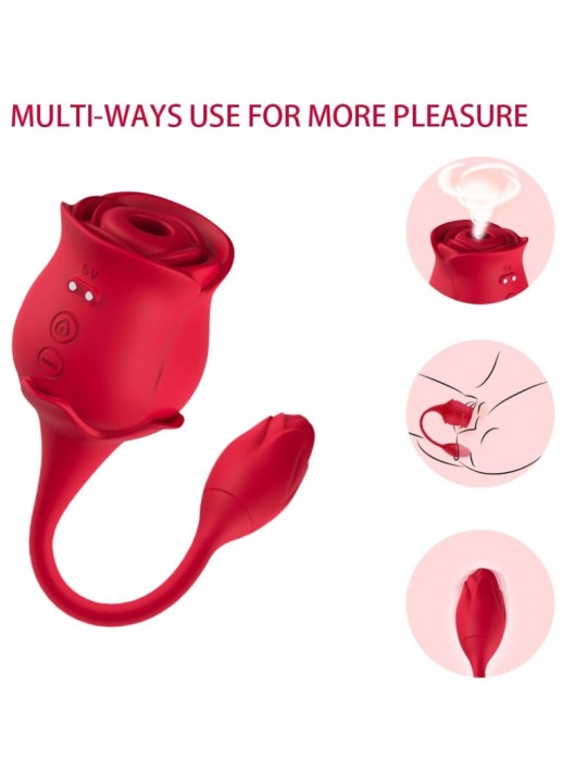 ARMONY - ROSA KLITORIS-SAUGER & VIBRATOR 10 MODI ROT