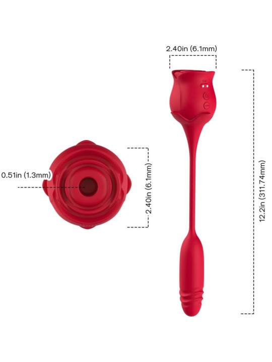 ARMONY - ROSEKNIGTH CLITORIS SUCKER & VIBRATOR RED