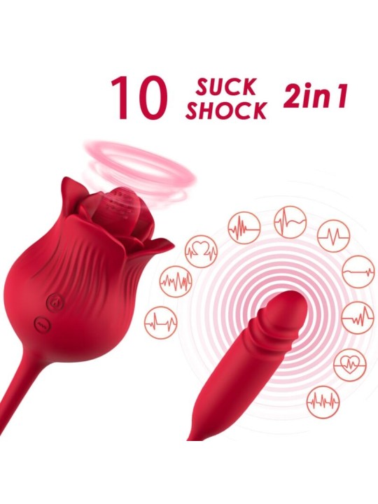 ARMONY - ROSELIP LICKING VIBRATING CLIT & VIBRATOR RED