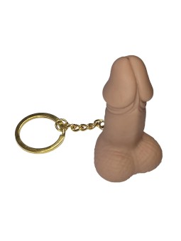 DIABLO PICANTE - SILBATO LLAVERO CON FORMA DE PENE COLOR CARNE