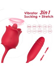 ARMONY - 3-IN-1 PINK, STIMULATOR, SUCTION AND UP&DOWN WITH RED TAIL