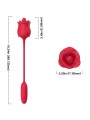 ARMONY - ROSA 3 EN 1, ESTIMULADOR, SUCCIONADOR Y UP&DOWN CON COLA ROJO