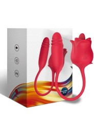 ARMONY - 3-IN-1 ROZE, STIMULATOR, ZUIGING EN OP & NEER MET RODE STAART