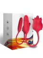 ARMONY - ROSA 3 EN 1, ESTIMULADOR, SUCCIONADOR Y UP&DOWN CON COLA ROJO