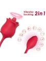 ARMONY - STIMOLATORE E VIBRATORE ROSA 2 IN 1 CON ASPIRAZIONE E CODA RO