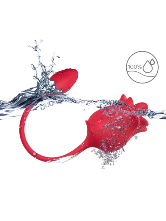 ARMONY - ROSA 2-IN-1-SAUGSTIMULATOR & VIBRATOR 10 MODI MIT ROTEM SCHWA