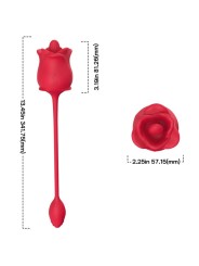 ARMONY - ROSA 2-IN-1-SAUGSTIMULATOR & VIBRATOR 10 MODI MIT ROTEM SCHWA
