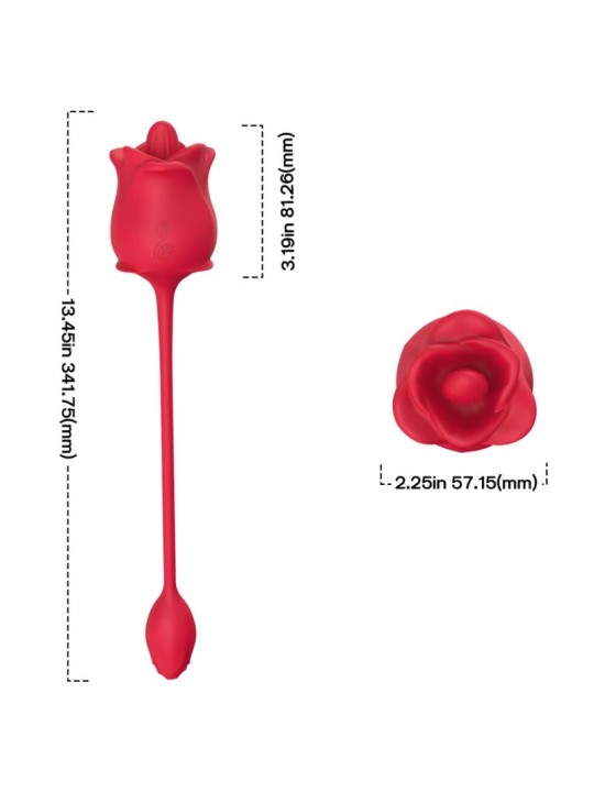 ARMONY - ROSA 2-IN-1-SAUGSTIMULATOR & VIBRATOR 10 MODI MIT ROTEM SCHWA