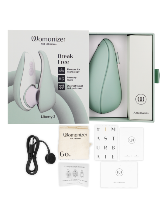 WOMANIZER - LIBERTY 2 KLITORISSTIMULATOR & SAUGGERÄT HELLGRÜN