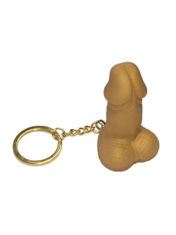 DIABLO PICANTE - PENIS SHAPED WHISTLE KEYRING GOLD COLOR