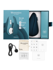 WOMANIZER - LIBERTY 2 KLITORISSTIMULATOR & SAUGROHR BLAU