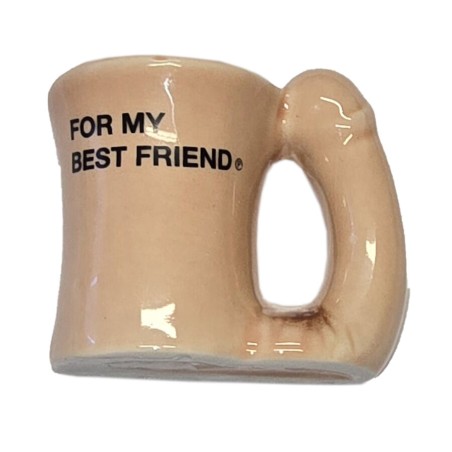 DIABLO PICANTE – IMÁN TAZA CERÁMICA CON ASA DE PENE “FOR MY BEST FRIEN