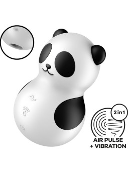 SATISFYER - POCKET PANDA STIMULATOR & VIBRATOR SCHWARZ WEISS